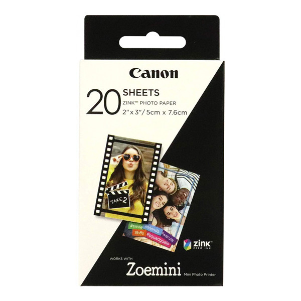 Papier photo instantané HP 20 feuilles ZINK Sprocket Pack 2x3