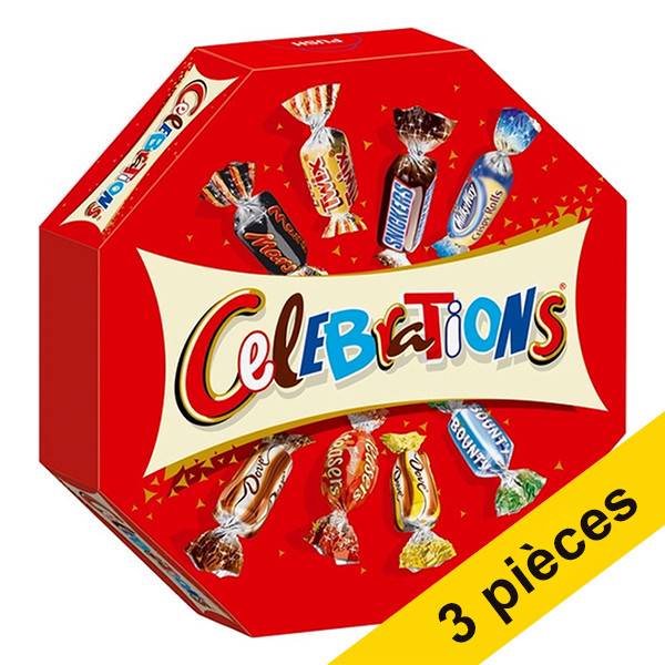 Celebrations Offre : 3x Celebrations boîte de chocolats 385 grammes  404402 - 1