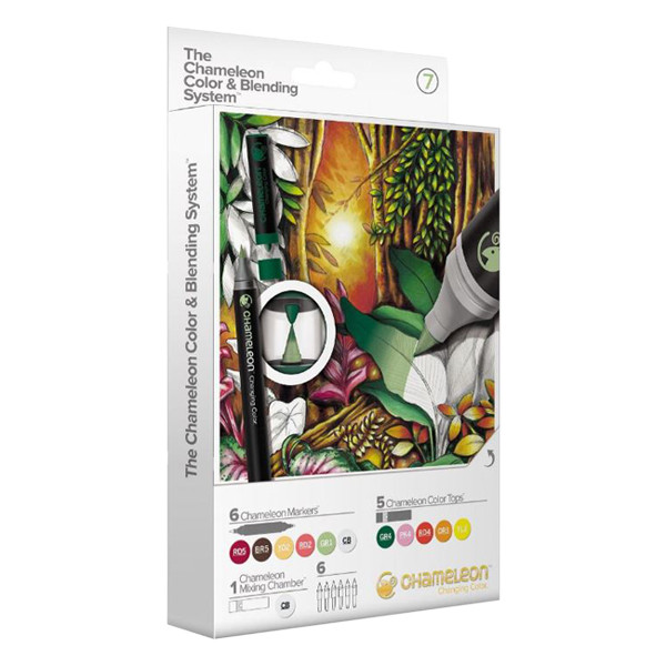 Chameleon Color & Blending System ensemble n° 7 de marqueurs peinture (6 marqueurs avec 5 color tops) 793089 CS6607 400905 - 1