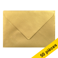 Offre : 10x Clairefontaine enveloppes de couleur C5 120 g/m² (5 pièces) - or
