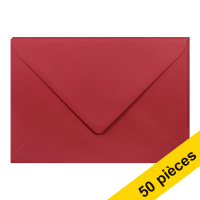 Offre : 10x Clairefontaine enveloppes de couleur C5 120 g/m² (5 pièces) - rouge intense