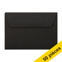 Offre : 10x Clairefontaine enveloppes de couleur C6 120 g/m² (5 pièces) - noir