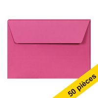 Offre : 10x Clairefontaine enveloppes de couleur C6 120 g/m² (5 pièces) - rose intense