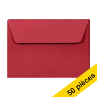 Offre : 10x Clairefontaine enveloppes de couleur C6 120 g/m² (5 pièces) - rouge intense