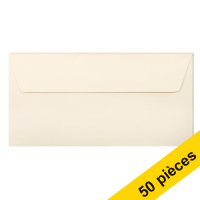 Offre : 10x Clairefontaine enveloppes de couleur EA5/6 120 g/m² (5 pièces) - ivoire