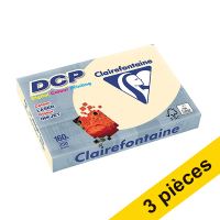 Offre : 3x Clairefontaine DCP papier couleur 160 g/m² A4 (250 feuilles) - ivoire