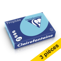 Offre : 3x Clairefontaine papier couleur 80 g/m² A4 (500 feuilles) - bleu alizé