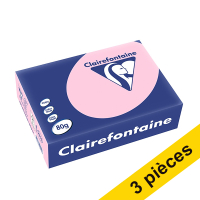 Offre : 3x Clairefontaine papier couleur 80 g/m² A5 (500 feuilles) - rose