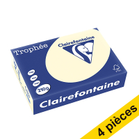 Offre : 4x Clairefontaine papier couleur 210 g/m² A4 (250 feuilles) - ivoire