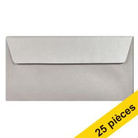 Offre : 5x Clairefontaine enveloppes de couleur EA5/6 120 g/m² (5 pièces) - argent