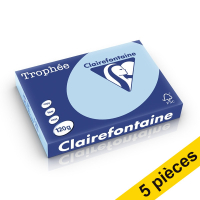 Offre : 5x Clairefontaine papier couleur 120 g/m² A4 (250 feuilles) - bleu vif