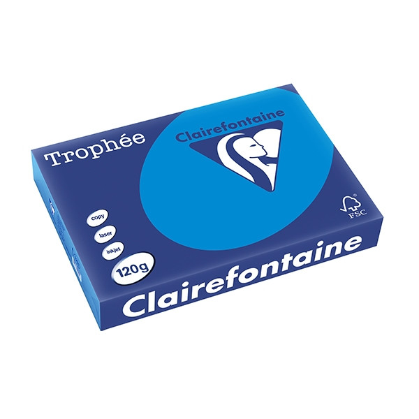 Clairefontaine papier couleur 120 g/m² A4 (250 feuilles) - bleu turquoise 1291PC 250083 - 1