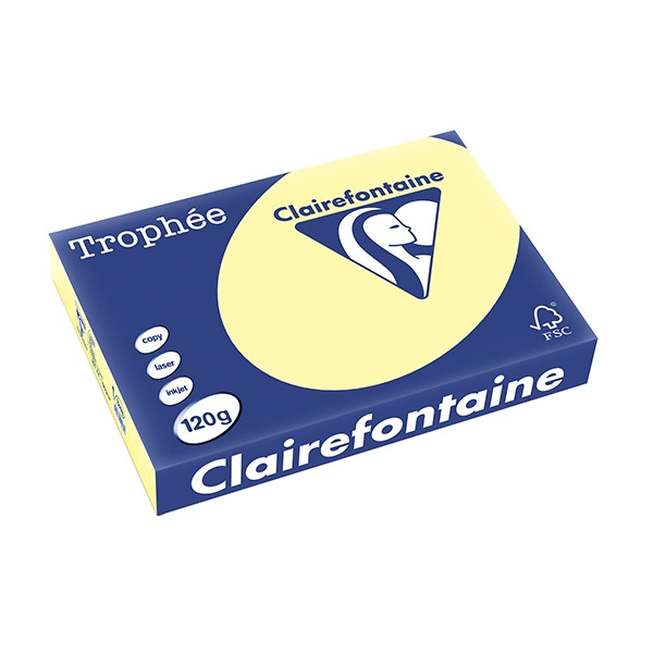 Clairefontaine papier couleur 120 g/m² A4 (250 feuilles) - canari 1248PC 250074 - 1