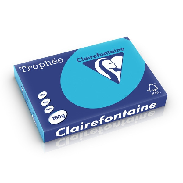Clairefontaine papier couleur 160 g/m² A3 (250 feuilles) - bleu royal 1144PC 250283 - 1