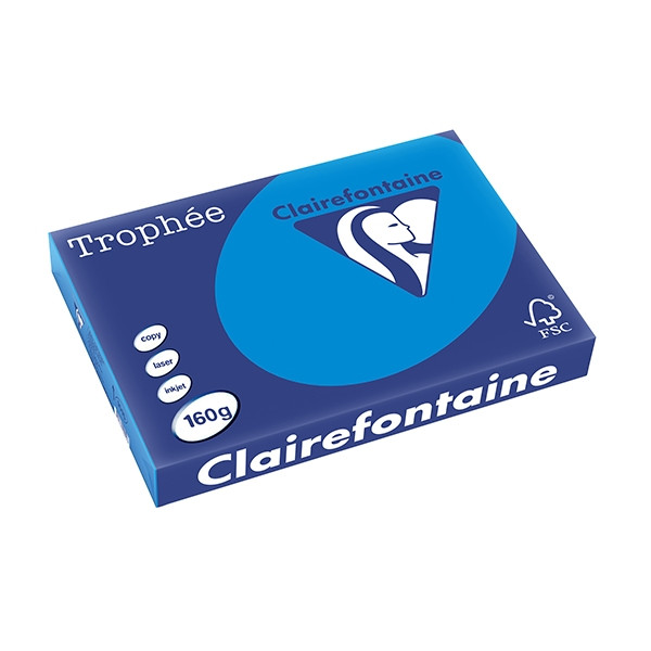 Clairefontaine papier couleur 160 g/m² A3 (250 feuilles) - bleu turquoise 1015PC 250157 - 1