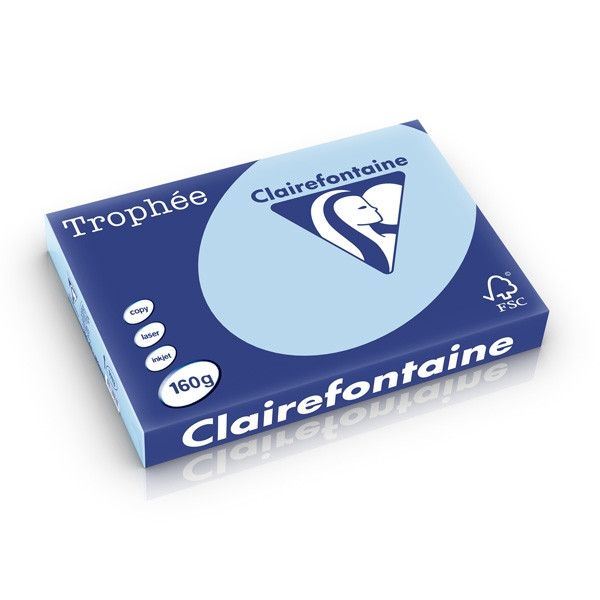 Clairefontaine papier couleur 160 g/m² A3 (250 feuilles) - bleu vif 1113PC 250278 - 1