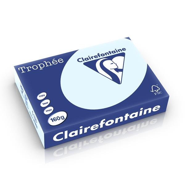 Clairefontaine papier couleur 160 g/m² A4 (250 feuilles) - bleu 2633PC 250249 - 1