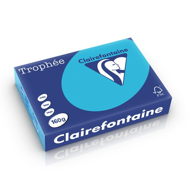 Clairefontaine papier couleur 160 g/m² A4 (250 feuilles) - bleu royal 1052PC 250260 - 1