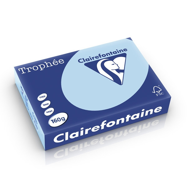 Clairefontaine papier couleur 160 g/m² A4 (250 feuilles) - bleu vif 1106PC 250248 - 1