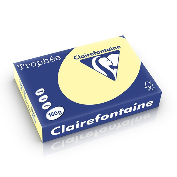 Clairefontaine papier couleur 160 g/m² A4 (250 feuilles) - canari 2636PC 250241 - 1