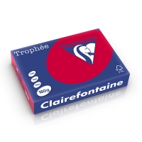 Clairefontaine papier couleur 160 g/m² A4 (250 feuilles) - rouge groseille 1016PC 250257