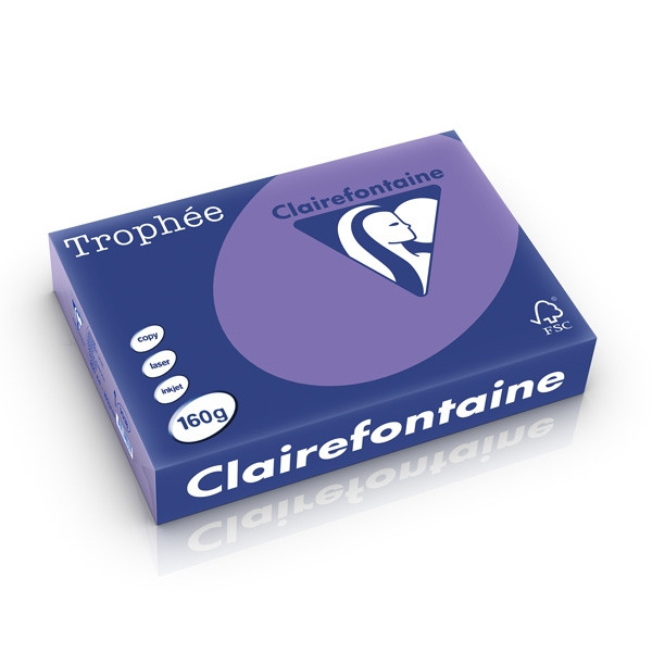 Clairefontaine papier couleur 160 g/m² A4 (250 feuilles) - violine 1018PC 250259 - 1