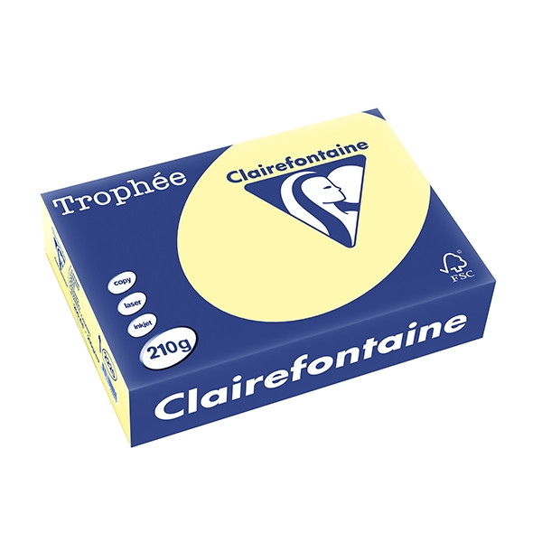 Clairefontaine papier couleur 210 g/m² A4 (250 feuilles) - canari 2220PC 250091 - 1
