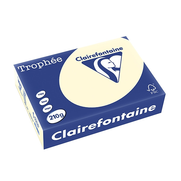 Clairefontaine papier couleur 210 g/m² A4 (250 feuilles) - ivoire 2204PC 250089 - 1