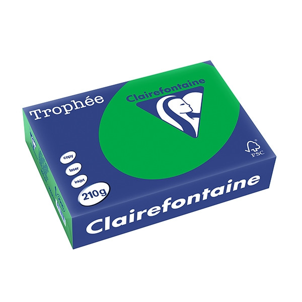 Clairefontaine papier couleur 210 g/m² A4 (250 feuilles) - vert billard 2215PC 250104 - 1