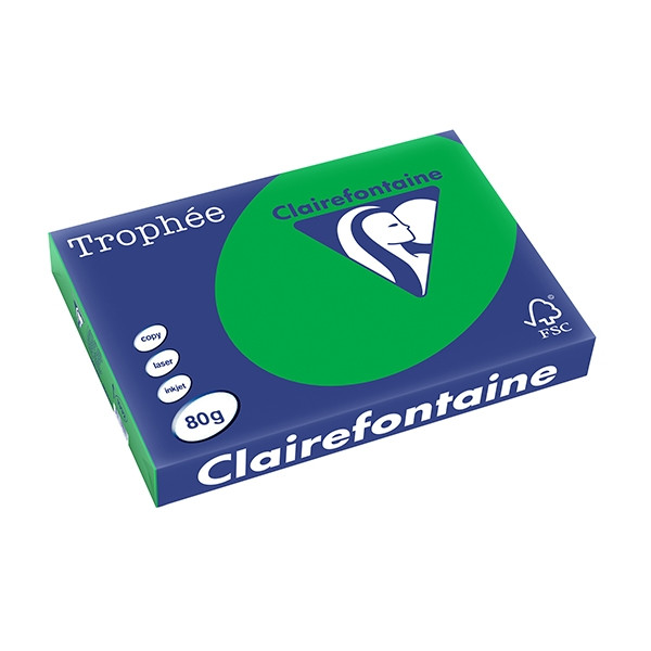 Clairefontaine papier couleur 80 g/m² A3 (500 feuilles) - vert billard 1992PC 250123 - 1