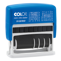 Colop S120/WD tampon de texte et dateur auto-encreur (FR) - bleu/rouge 104972 229150