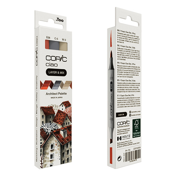 Copic Ciao Layer & Mix Architect Palette jeu de marqueurs (3 pièces) 220750304 311009 - 4