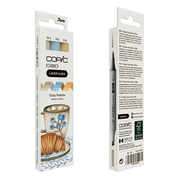 Copic Ciao Layer & Mix Cozy Palette jeu de marqueurs (3 pièces) 220750305 311011 - 4