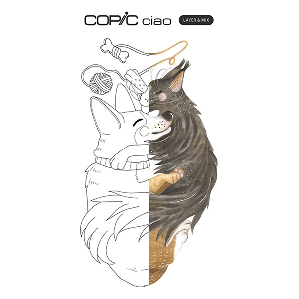 Copic Ciao Layer & Mix Pet Palette jeu de marqueurs (3 pièces) 220750302 311008 - 3