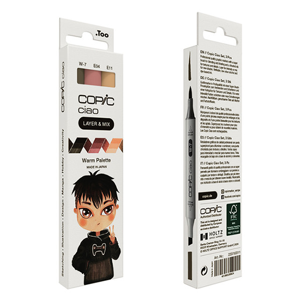 Copic Ciao Layer & Mix Warm Palette jeu de marqueurs (3 pièces) 220750311 311002 - 4