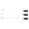 Copic Multiliner jeu de stylo-feutre pointe fine (0,05 - 0,3 mm) 3 pièces - noir 22075631 311016 - 3