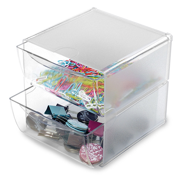 Deflecto Classic Cube organiseur (2 compartiments) 350101 423353 - 1