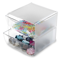 Deflecto Classic Cube organiseur (2 compartiments) 350101 423353