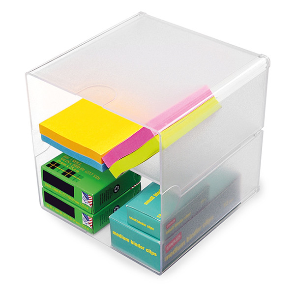 Deflecto Classic Cube organiseur (2 compartiments) 350701 423357 - 1