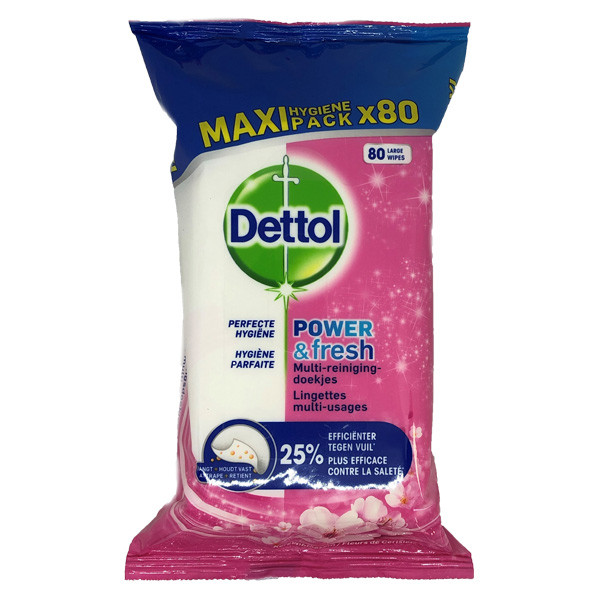 Dettol Fleur de Cerisier lingettes hygiéniques (80 pièces)  SDE00076 - 1