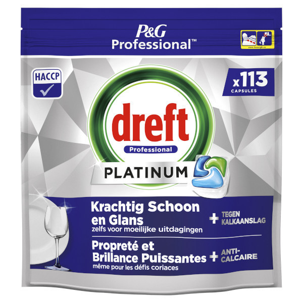 Dreft Professional All-in-One Platinum Regular tablettes pour lave-vaisselle (113 lavages)  SDR06269 - 1