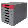Durable Idealbox Pro module de classement (7 tiroirs) - rouge 776303 310252 - 1