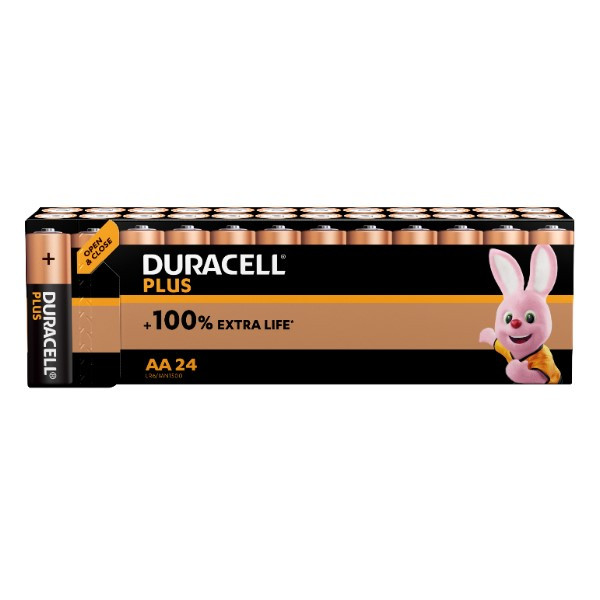Duracell Plus 100% Extra Life AA MN1500 pile 24 pièces MN1500 ADU00361 - 1