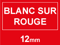DYMO Ruban Rhino 12 mm vinyl Blanc sur Rouge 1805416