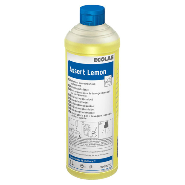 Ecolab Assert Lemon liquide vaisselle pour les mains  (1 litre)  SEC00010 - 1