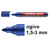 Edding 300 marqueur permanent (1,5 - 3 mm ogive) - bleu 4-300003 246317