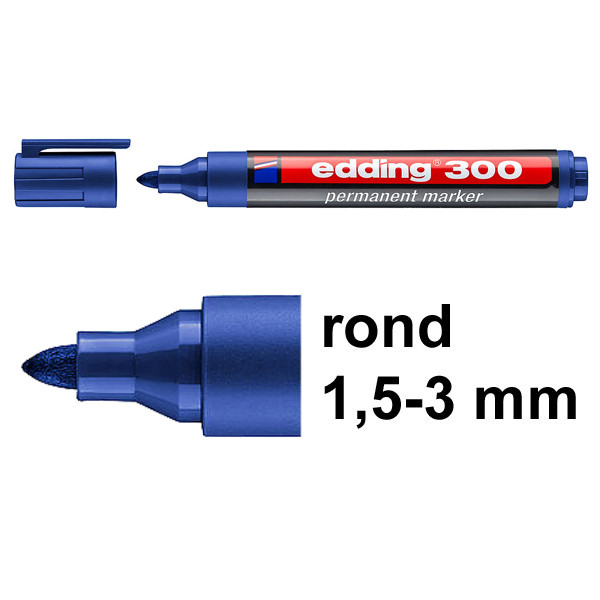 Edding Marker permanentny Edding 300 niebieski(okrągły 1,5 - 3 mm) **POLAND ONLY** 4-300003 246317 - 1