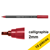 Offre : 10x Edding 1255 feutre calligraphie (2 mm) - carmin