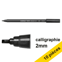 Offre : 10x Edding 1255 feutre calligraphie (2 mm) - noir