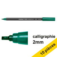 Offre : 10x Edding 1255 feutre calligraphie (2 mm) - vert bouteille